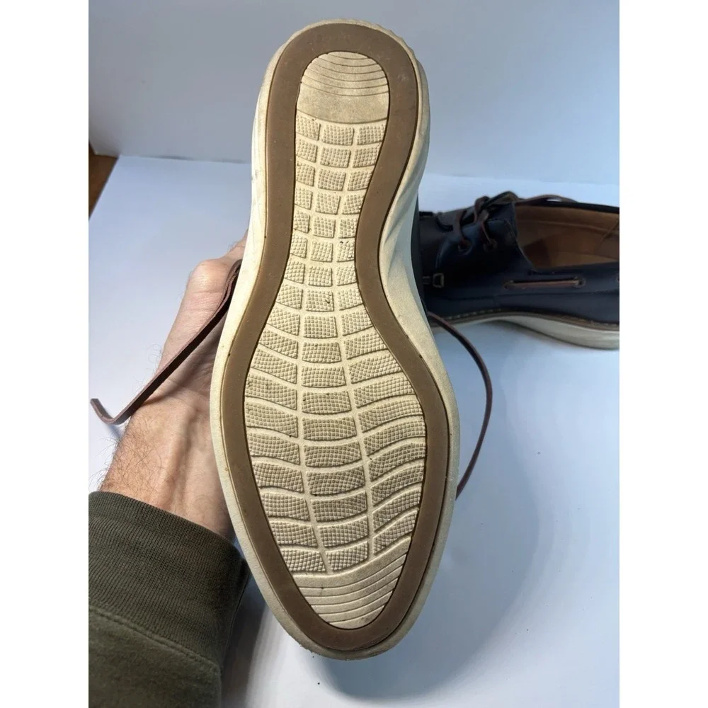 Nautica Brown Leather Boat Shoes Men's Lace-Up Comfort Size 13